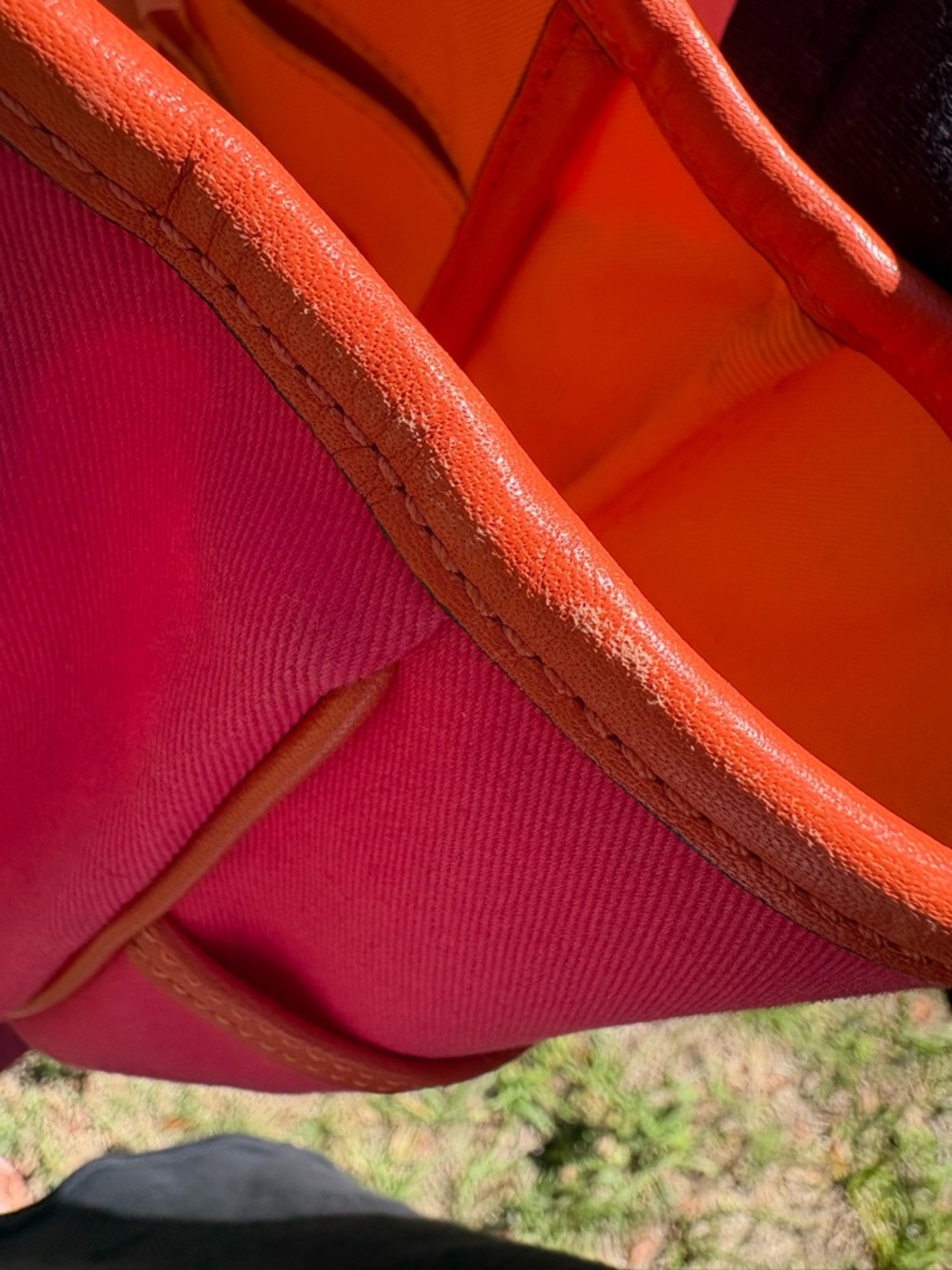 Coach Pink and Orange Graphic Canvas Tote - Picture 11 of 11